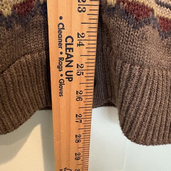 Navajo Cardigan Small Shawl Collar Aztec Southwest Ranch Tribal Nordic Striped - Picture 10 of 14